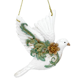 Resin Rococo Flying Dove Decoration