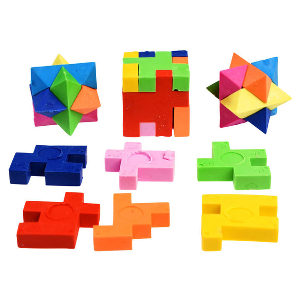 3D Puzzle Erasers (Set of 4)