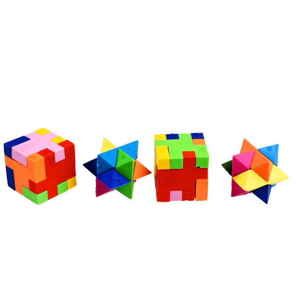 3D Puzzle Erasers (Set of 4)