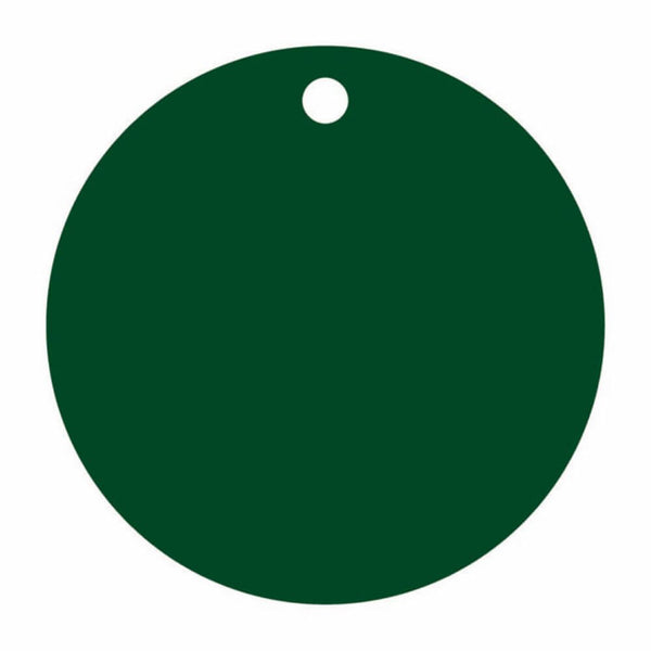 Green circle with a pin hole on a white background.