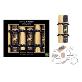 Harvey & Mason deluxe crackers set with accessories on a white background