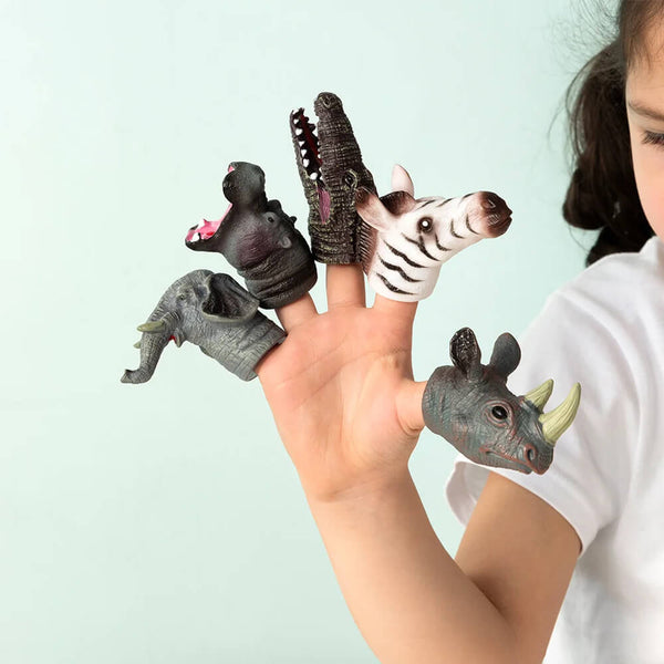 Safari Animal Finger Puppets (set of 5)