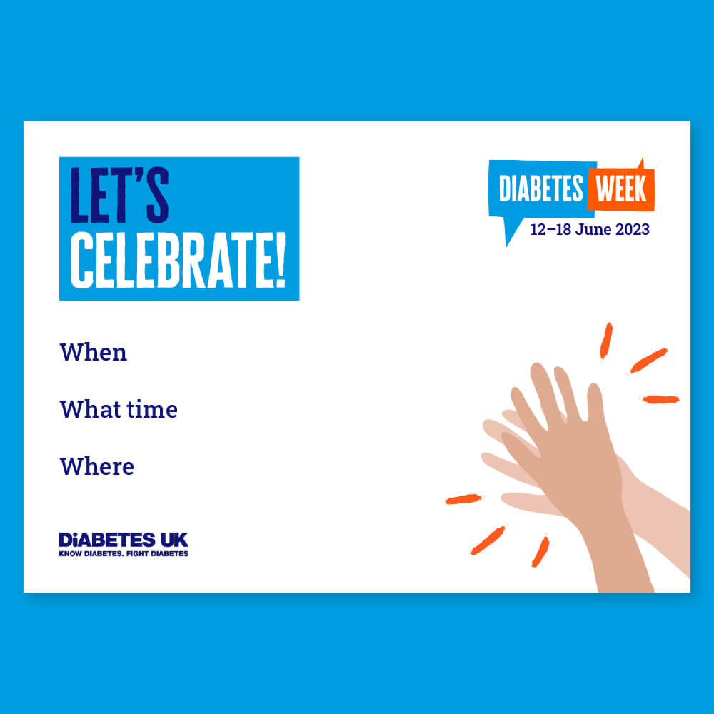 Diabetes Week Posters and Invitations (Download Only) Diabetes UK Shop