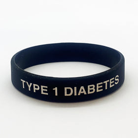 Type 1 Diabetes Wristband - Black