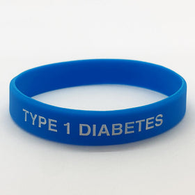 Type 1 Diabetes Wristband - Cyan Blue