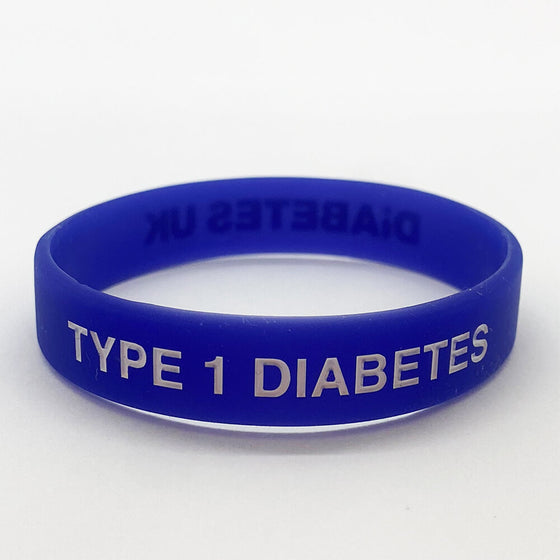 Diabetes UK Type 1 diabetes wristband dark