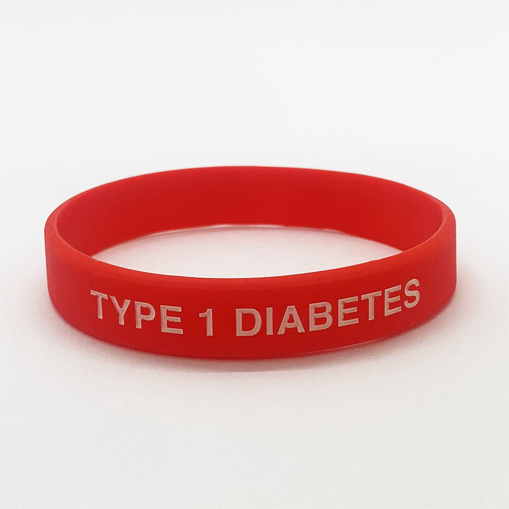 Red Rist Band Type 1 Diabetes Wristband - Red - Diabetes UK Shop