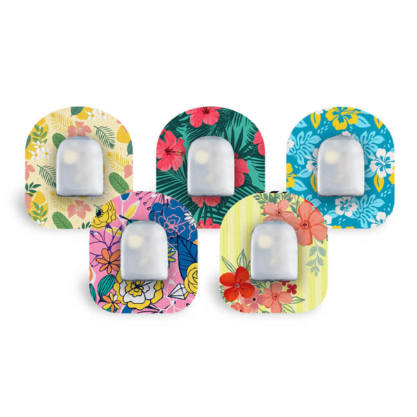 Summer Flowers Pack Omnipod Patches - 5 Pack