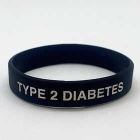 Type 2 Diabetes Wristband - Black
