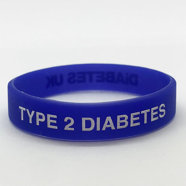 Type 2 Diabetes Wristband - Dark Blue