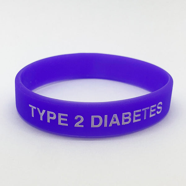 Type 2 Diabetes Wristband - Purple