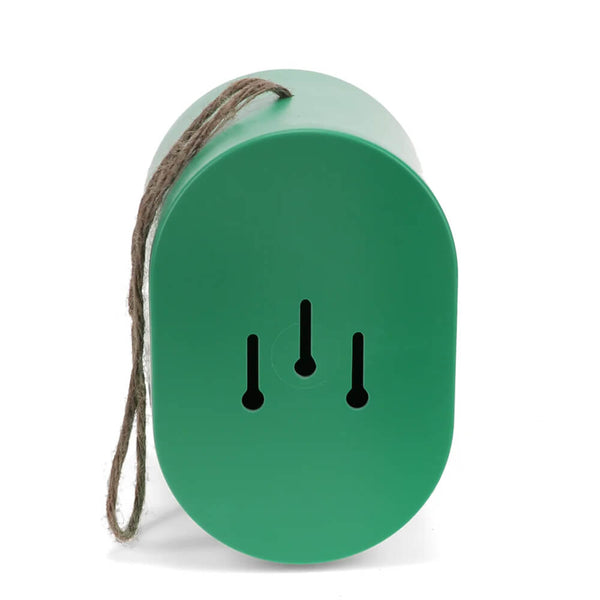 Green Oval Bamboo Fibre Birdhouse