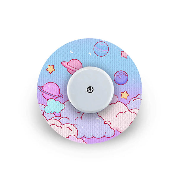 Libre 2 CGM patch in Cosmic Clouds design