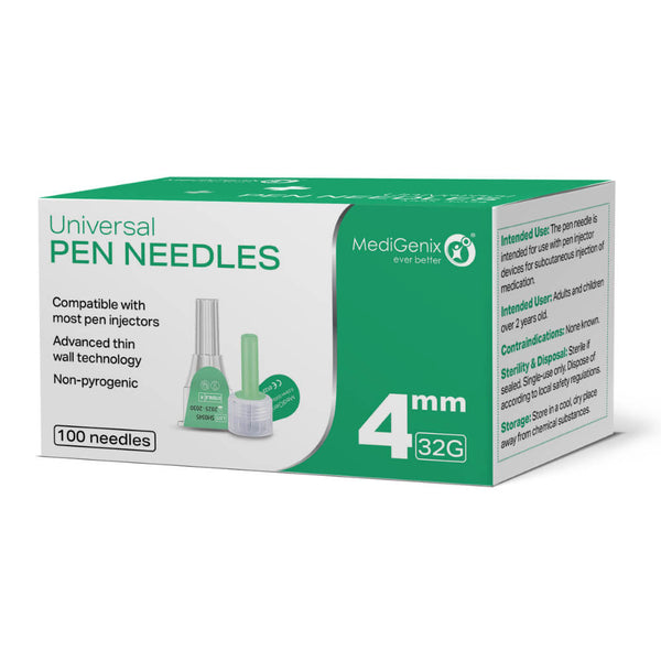 MediGenix Universal Pen Needles 32G 4mm (100 pcs) VAT Relief