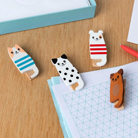 Mini Wooden Pegs (Set Of 4) - Dogs