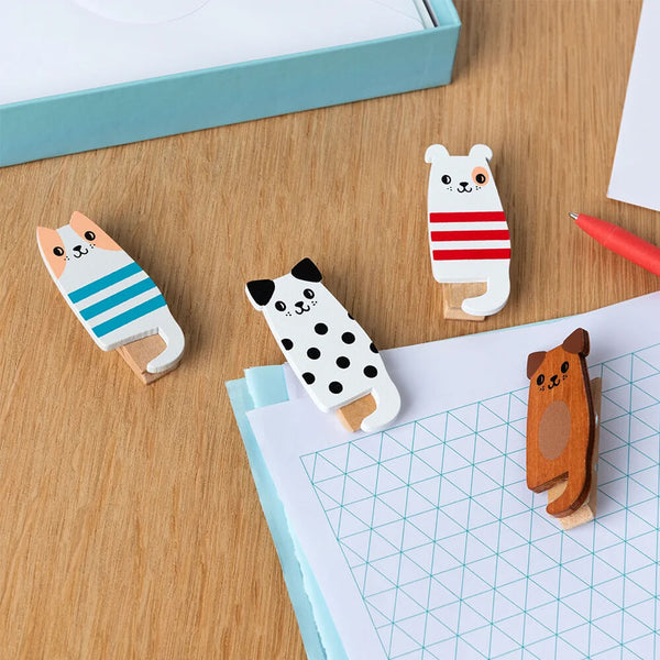 Mini Wooden Pegs (Set Of 4) - Dogs