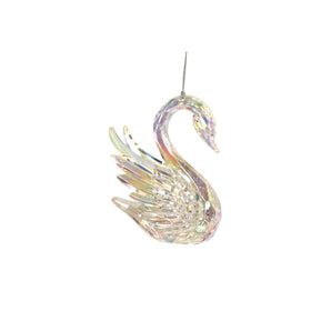 Rainbow Iridescent Acrylic Swan Decoration