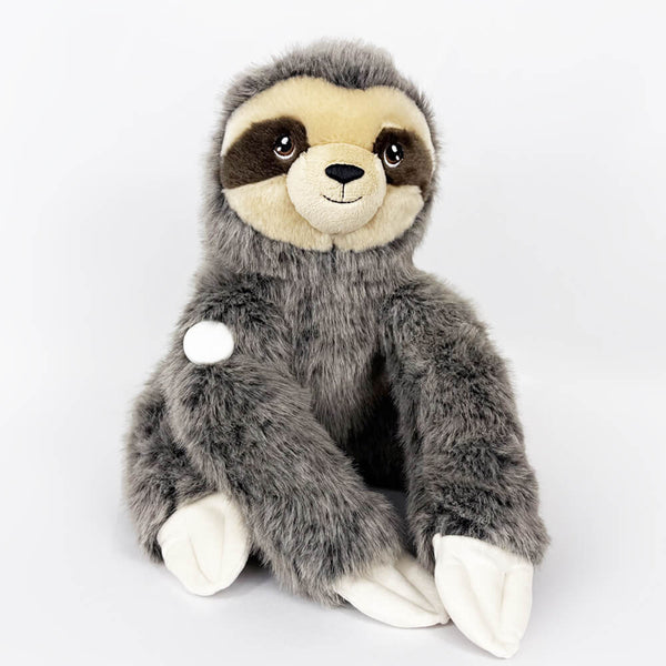 Plush toy sloth on a white background with libre sensor
