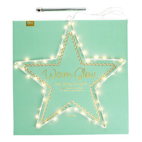 Metal Star LED Light - 30cm