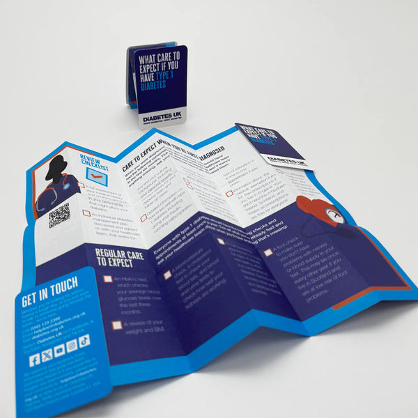 Care to Expect business card Z fold leaflet-Type 1