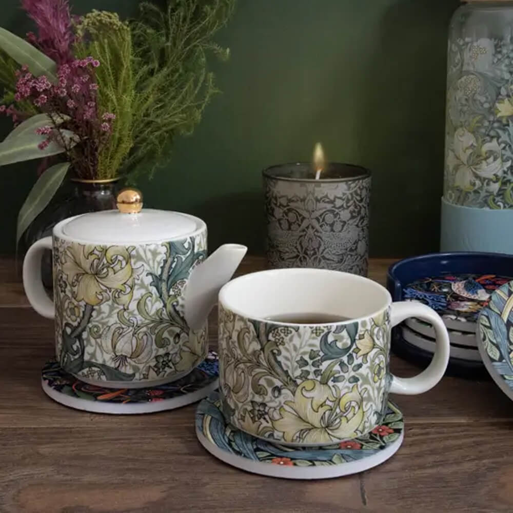 William Morris At Home Golden Lily Maschera Occhi Lavanda William Morris At Home Golden Lily Maschera Occhi Lavanda