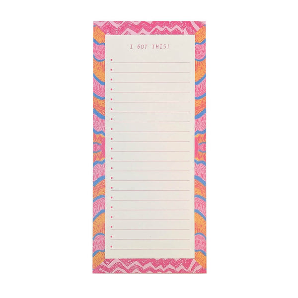 Notepad with colorful border and 'I Got This!' text on a white background