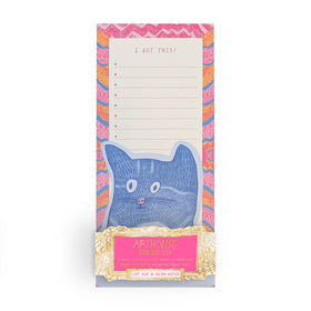 Notepad with a cat illustration and colorful border, featuring the brand 'Arthouse Unlimited'.