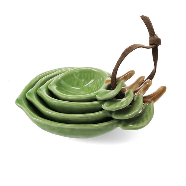 Ceramic Measuring Spoons – Limes (Set of 4)