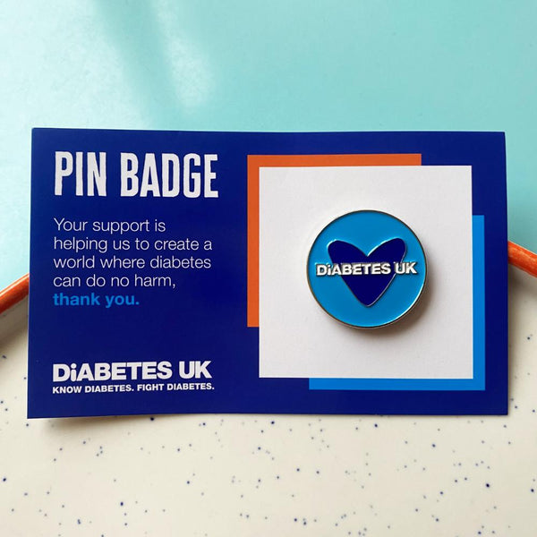 Heart Diabetes UK Round Badge