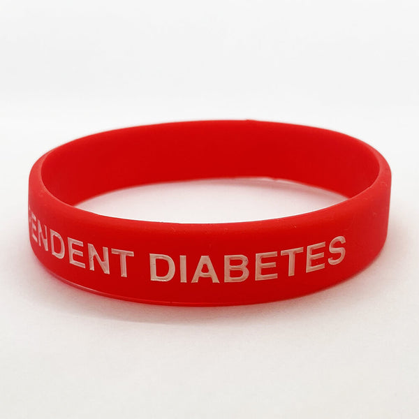 Insulin Dependent Diabetes Wristband - Red