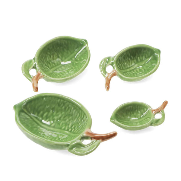 Ceramic Measuring Spoons – Limes (Set of 4)