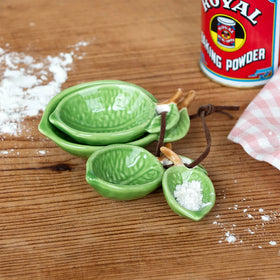Ceramic Measuring Spoons – Limes (Set of 4)