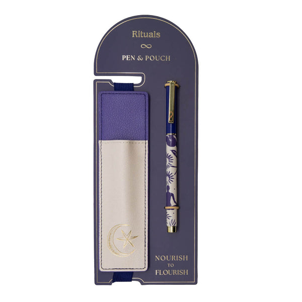 Pen and pouch set with 'Rituals' branding on a white background