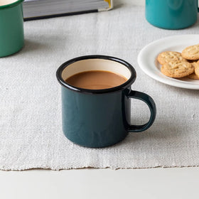 Dark Green Enamel Mug