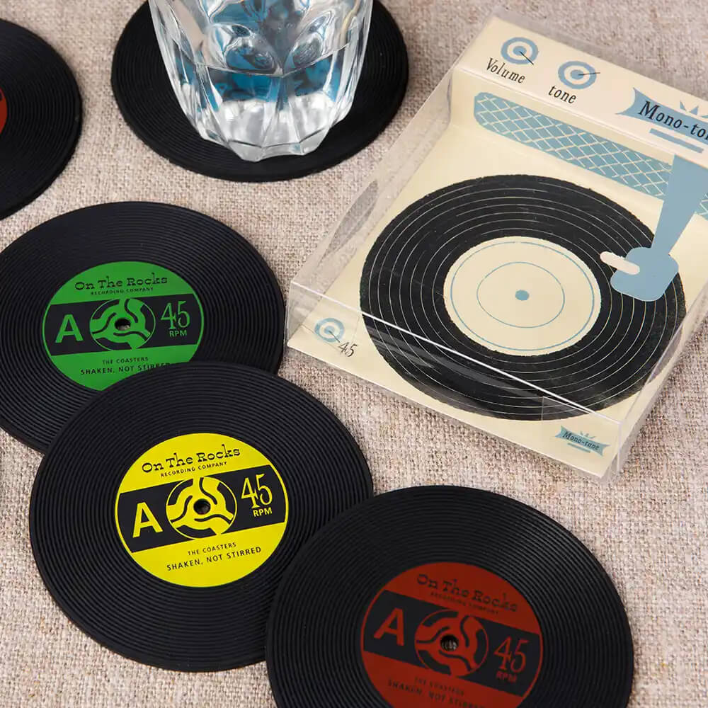 Vinyl Record Silicone Coasters (Set of 6) - Diabetes UK Shop