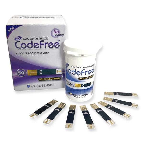 SD Codefree Blood Glucose Test Strips VAT relief