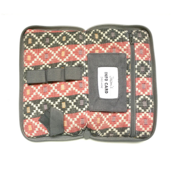 Grey Red Dhaka case small