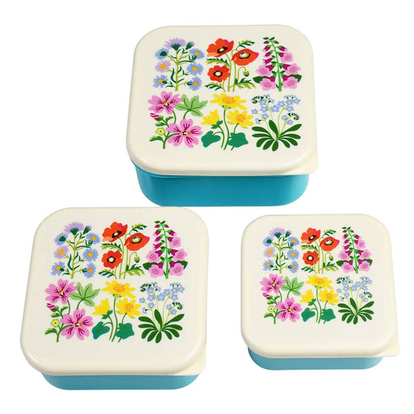Snack Boxes (set of 3) - Wild Flowers