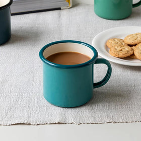 Teal Enamel Mug