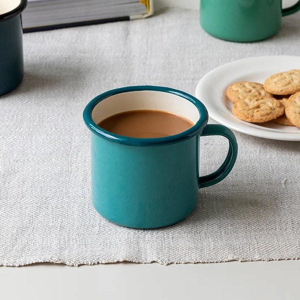 Teal Enamel Mug