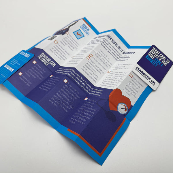 Care to Expect business card Z fold leaflet-Type 1