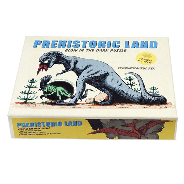 Prehistoric Land Glow In The Dark Puzzle (100 Pc)