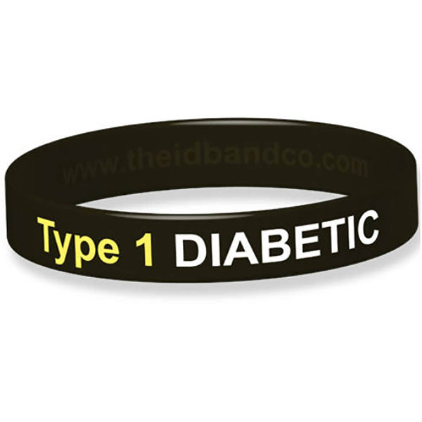 Type 1 Diabetic Wristband - Black