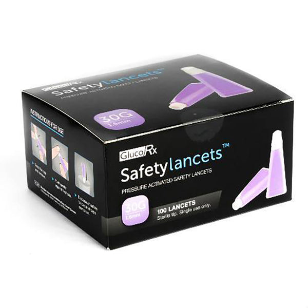 GlucoRx Safety Lancets  (100pcs)