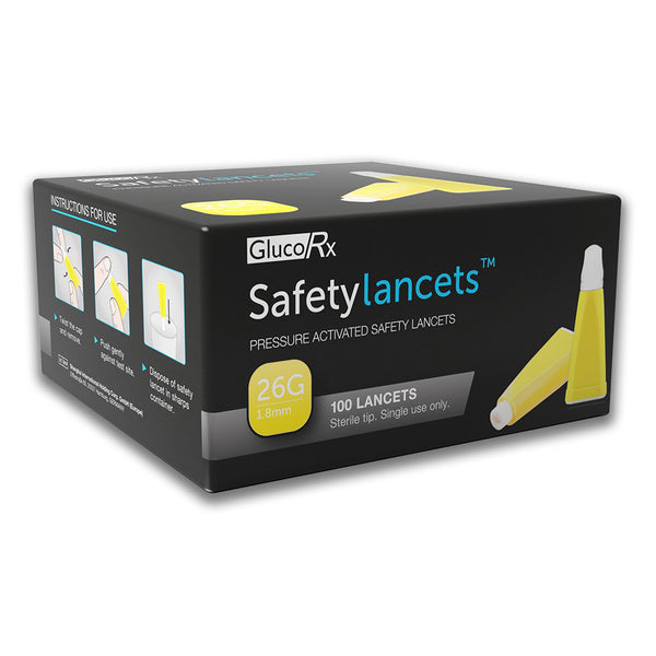 GlucoRx Safety Lancets  (100pcs)
