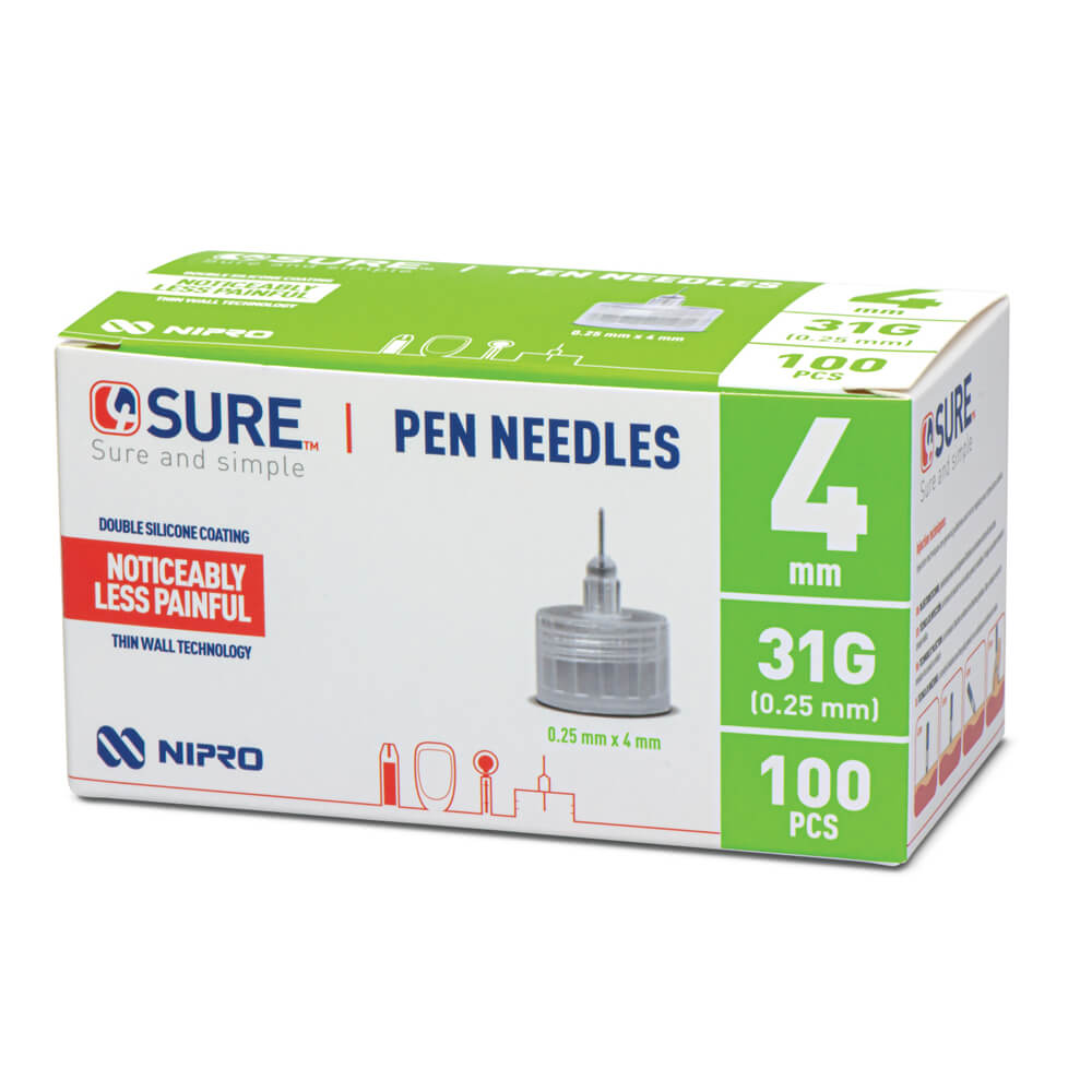 Needose 4SURE pen needles 31G | Diabetes UK Shop