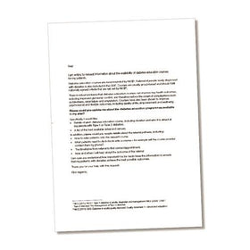 Taking Control HCP Template Letter