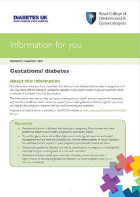 Gestational diabetes leaflet (Download Only)