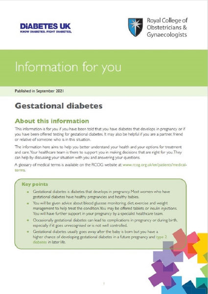 Gestational diabetes leaflet (Download Only)