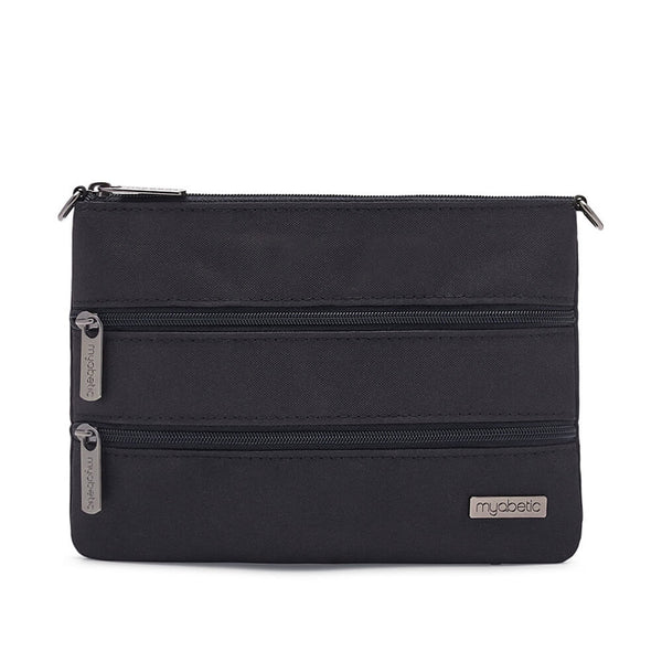 Manny Triple Zip Bag Black